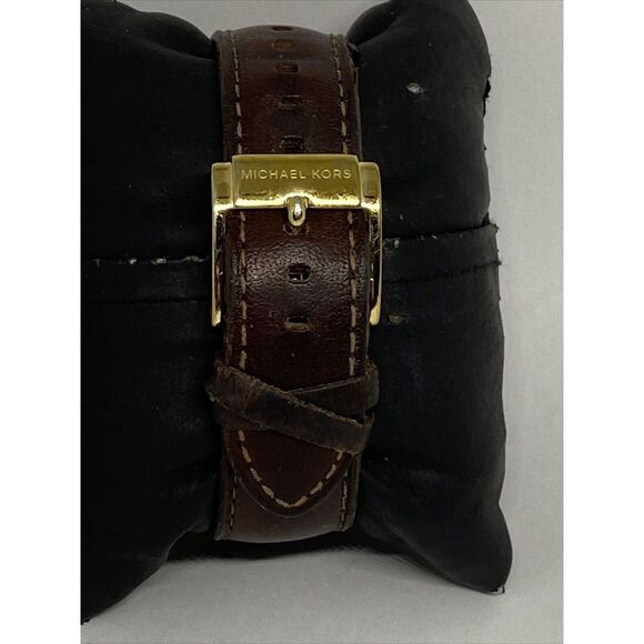 Michael Kors Parker MK2249 Women's Brown Leather Analog Dial Quartz Watch VK715 - Picture 6 of 12